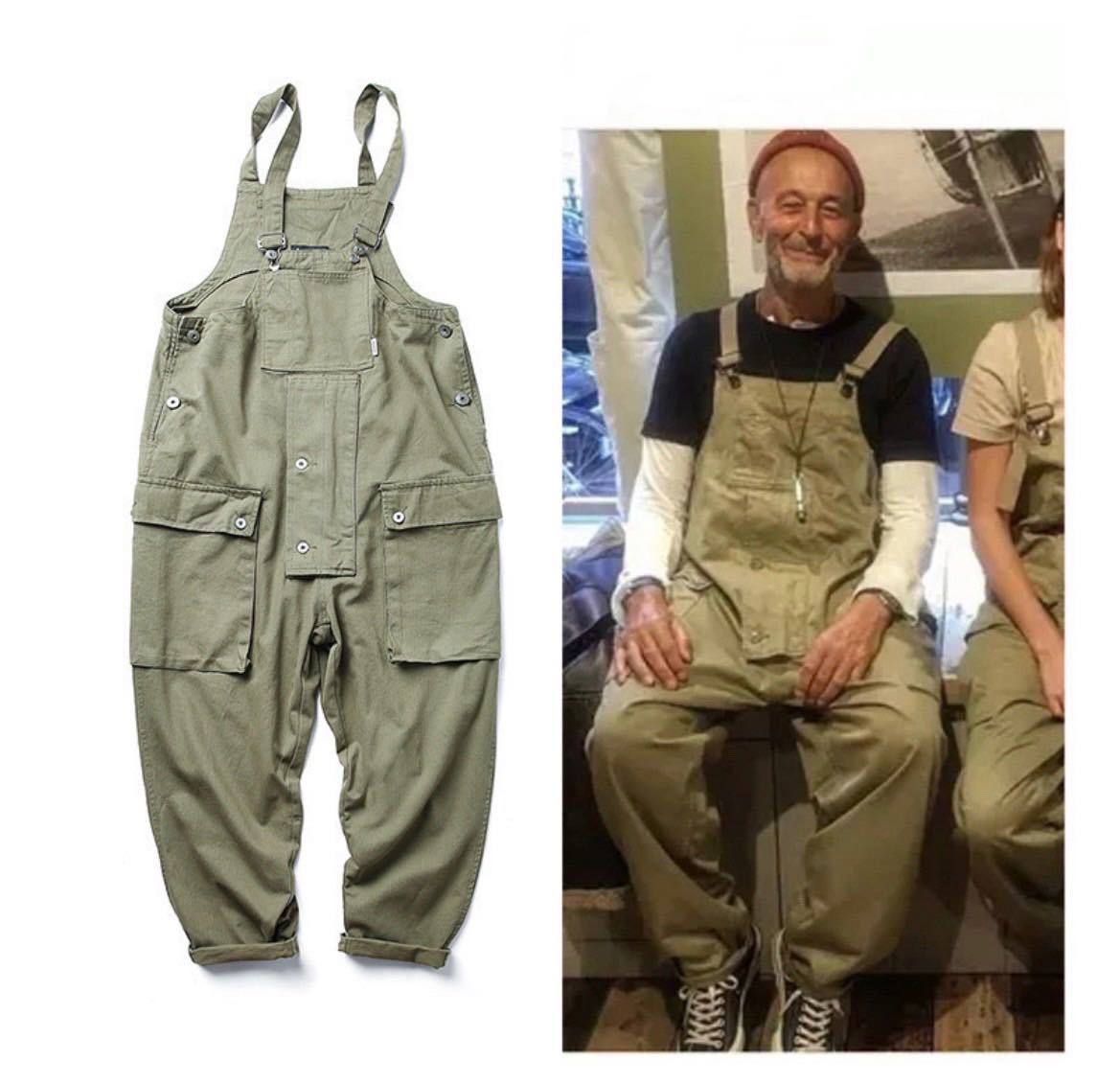  overall Denim pants work pants overall Army green pocket jeans coveralls gentleman 