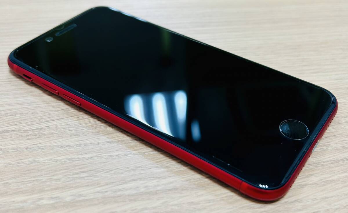 【MIA10254SH】1円スタート iPhone SE プロダクトレッド 64GB 最大バッテリー容量93％ SIMフリー 長期保管品 現状品 の画像4