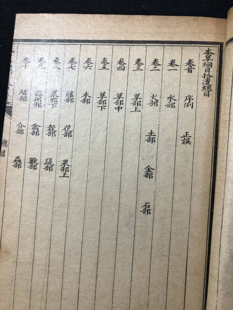 3099中国 唐本 24巻6冊 套付■増廣 本草綱目1■拾遺/萬方鍼線/揃 清代 宣統 民国元年 鴻寶斎石印 医学 薬学 和本古書古文書骨董古美術/唐物の画像4