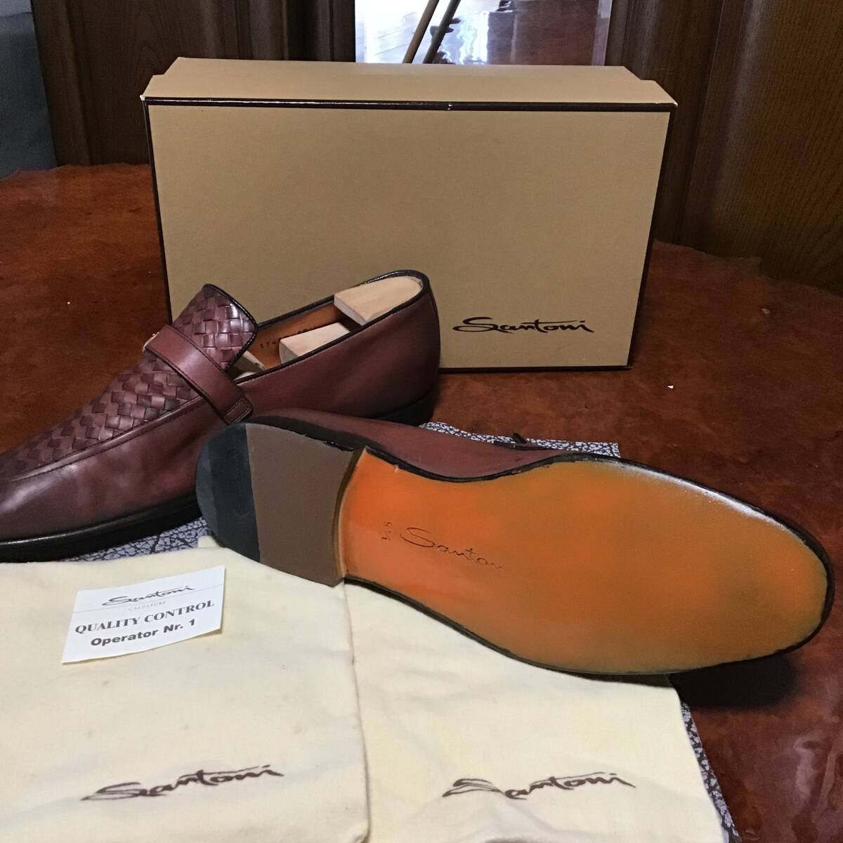 SANTONI サントーニ　メンズビジネスシューズ　イントレチャート　美品大きめサイズ_画像7