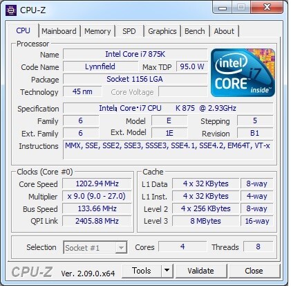 Intel Core i7 875K SLBS2 2.93GHz 4Core-8Thread LGA1156 インテル CPU_画像3