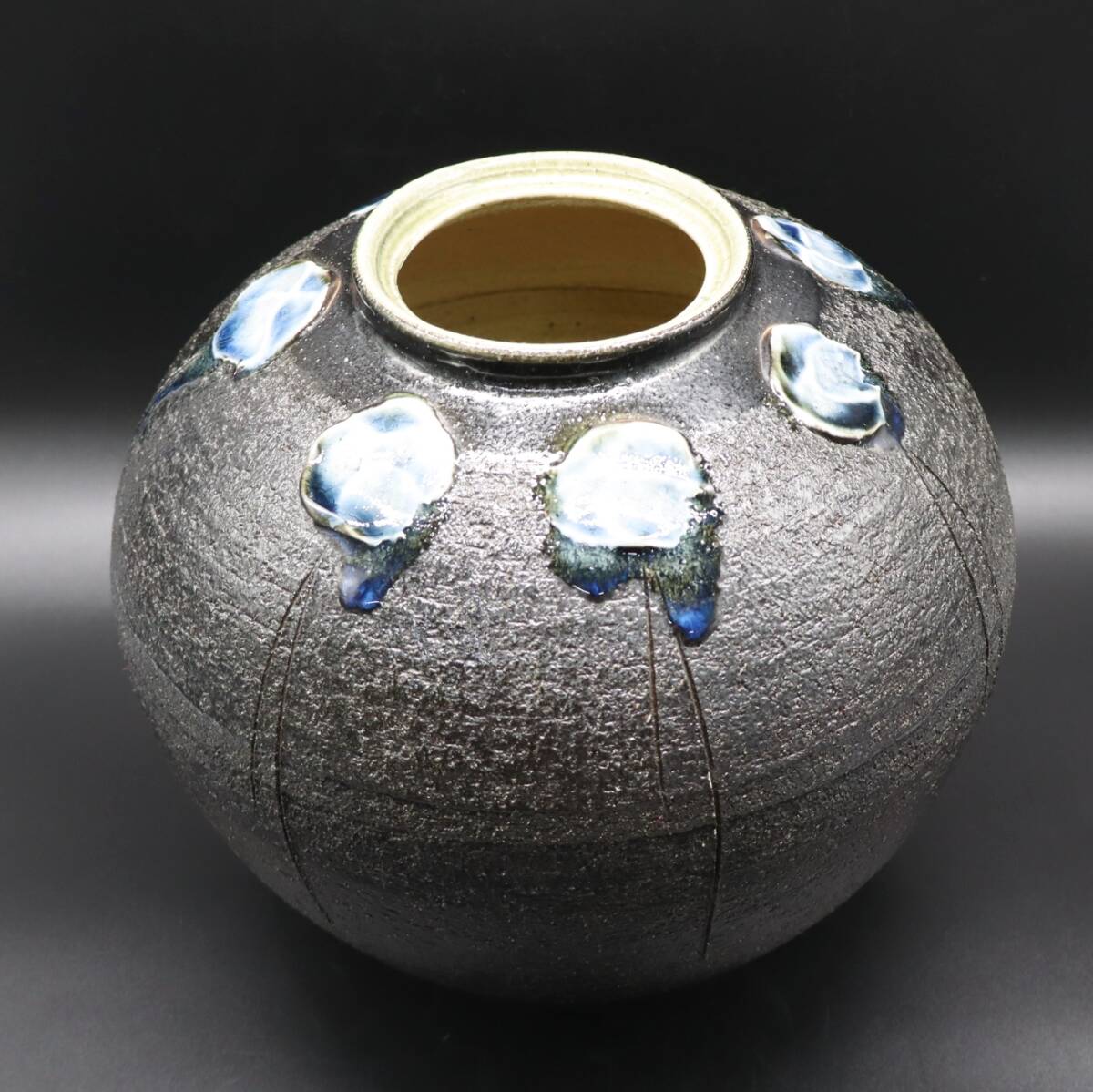 △陶磁器 |今井紫峯 花瓶 茶壷 花生 花入|信楽焼 信楽窯| 花器 花挿 壷 骨董 古美術 資産家 収蔵品■O9659