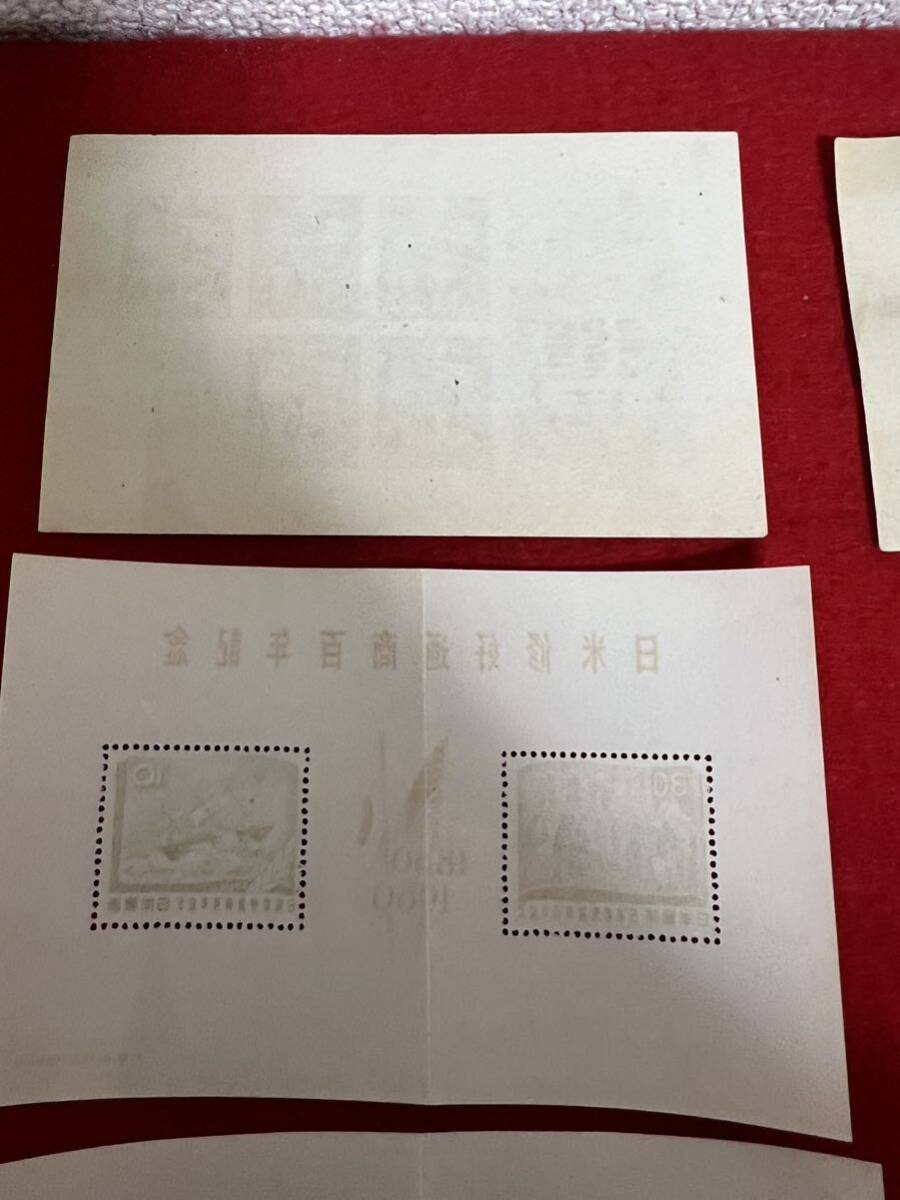 JP1145＊切手 小型シート 日米修好通商百年記念 平等院鳳凰堂 月に雁等＊の画像8