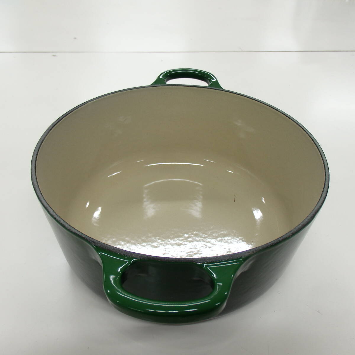 １円スタート LU CREUSET ルクルーゼ 鍋 20cm グリーン 調理器具 箱・取扱説明書付き 3-231の画像5