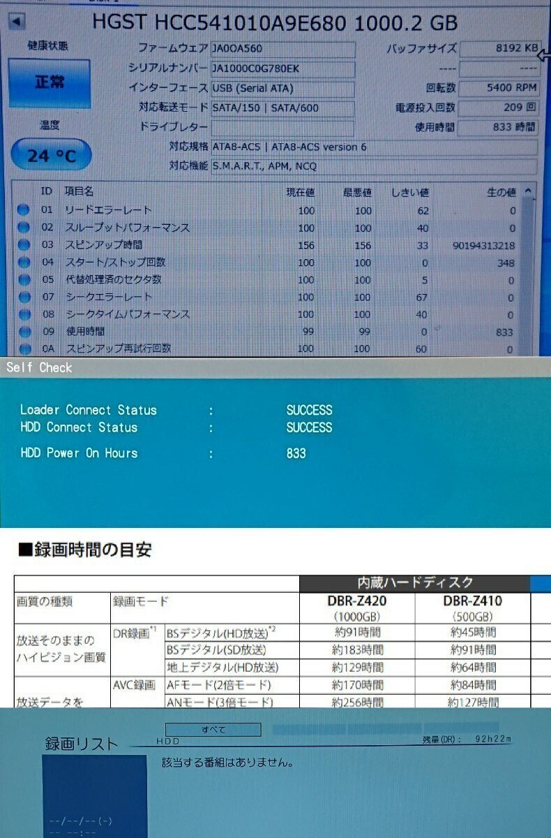 HDD... количество  1TB  Toshiba  REGZA  синий  ... DBR-Z410 W тюнер 1TB HGST  новый товар  не оригинальный  Пульт ДУ ... модель  