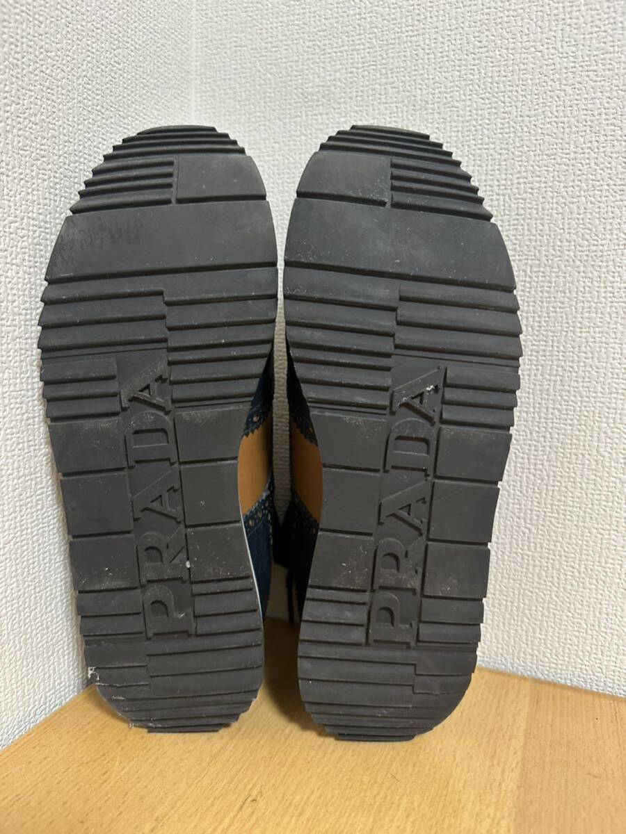 美品 PRADA プラダ メンズ シューズ 本革 おしゃれ 高級 シンプル _画像7