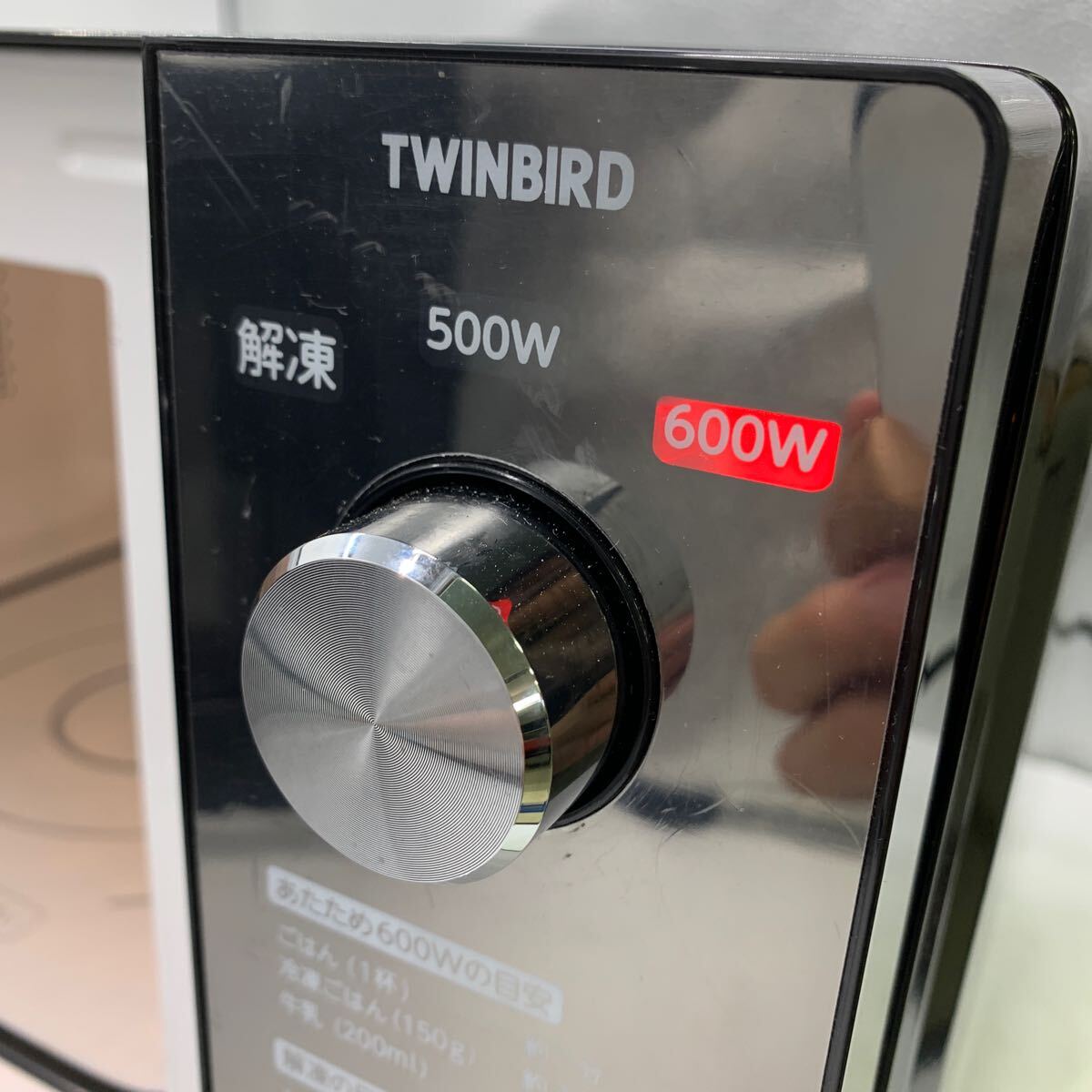 6-4-57■TWINBIRD DR-D278 フラット 電子レンジ ミラーガラス 2022年製 家電 ツインバード 中古 現状品 通電確認済みの画像5