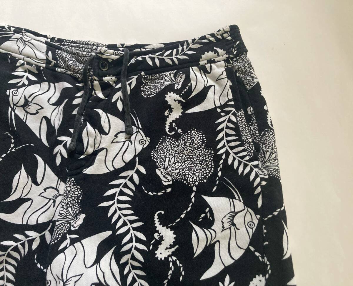  Ralph Lauren общий рисунок тренировочный брюки шорты рыба гавайская рубашка тропическая рыба rugby чёрный black Vintage vintage японский стиль мир рисунок рыбалка 