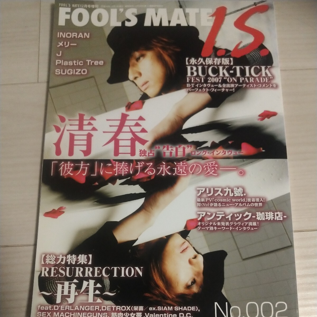 雑誌　フールズメイト　平成19年12月　清春　INORAN　メリー J SUGIZO　BUCK-TICK_画像1