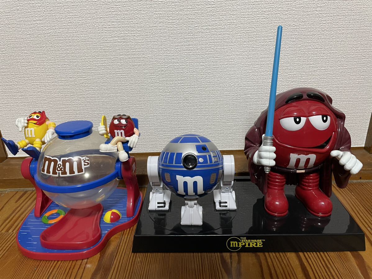 m&ms チョコレート　ディスペンサー　スターウォーズコラボの時計　セット！！