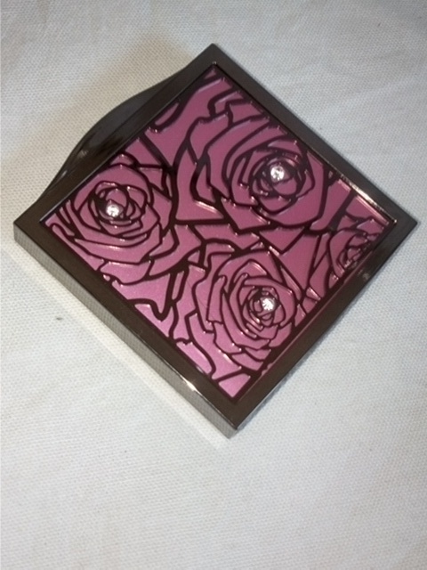 ⑥270 * Shiseido цветок .CLUB современный rose зеркало раздвижной compact зеркало * размер : примерно 6×6.* нестандартная пересылка *0415*