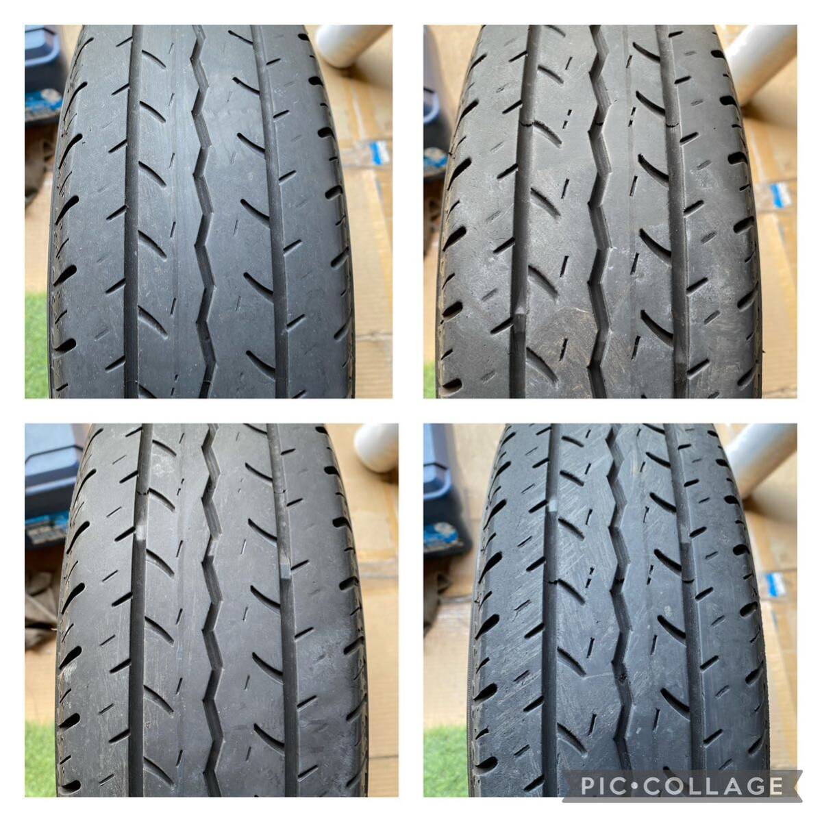 145/80R12 80/78N LT YOKOHAMA 2021年製 4本12x4J ハブ系やく 54mm 軽トラ 軽バン等 の画像7