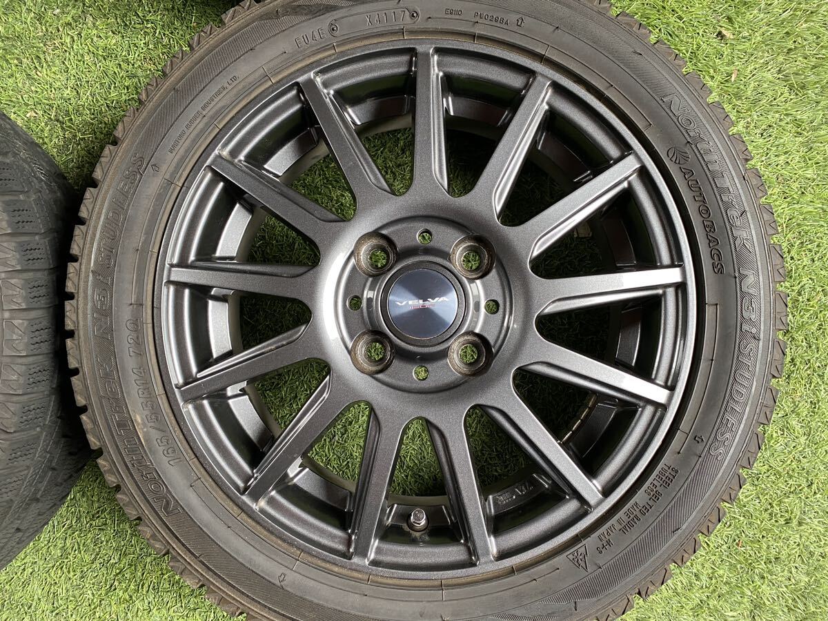 美品　165/55R14 72Q NorthTrek N3i スタッドレス バリ山4本セット　14x4.5J ET45 PCD 4Hx100 軽自動車等_画像5