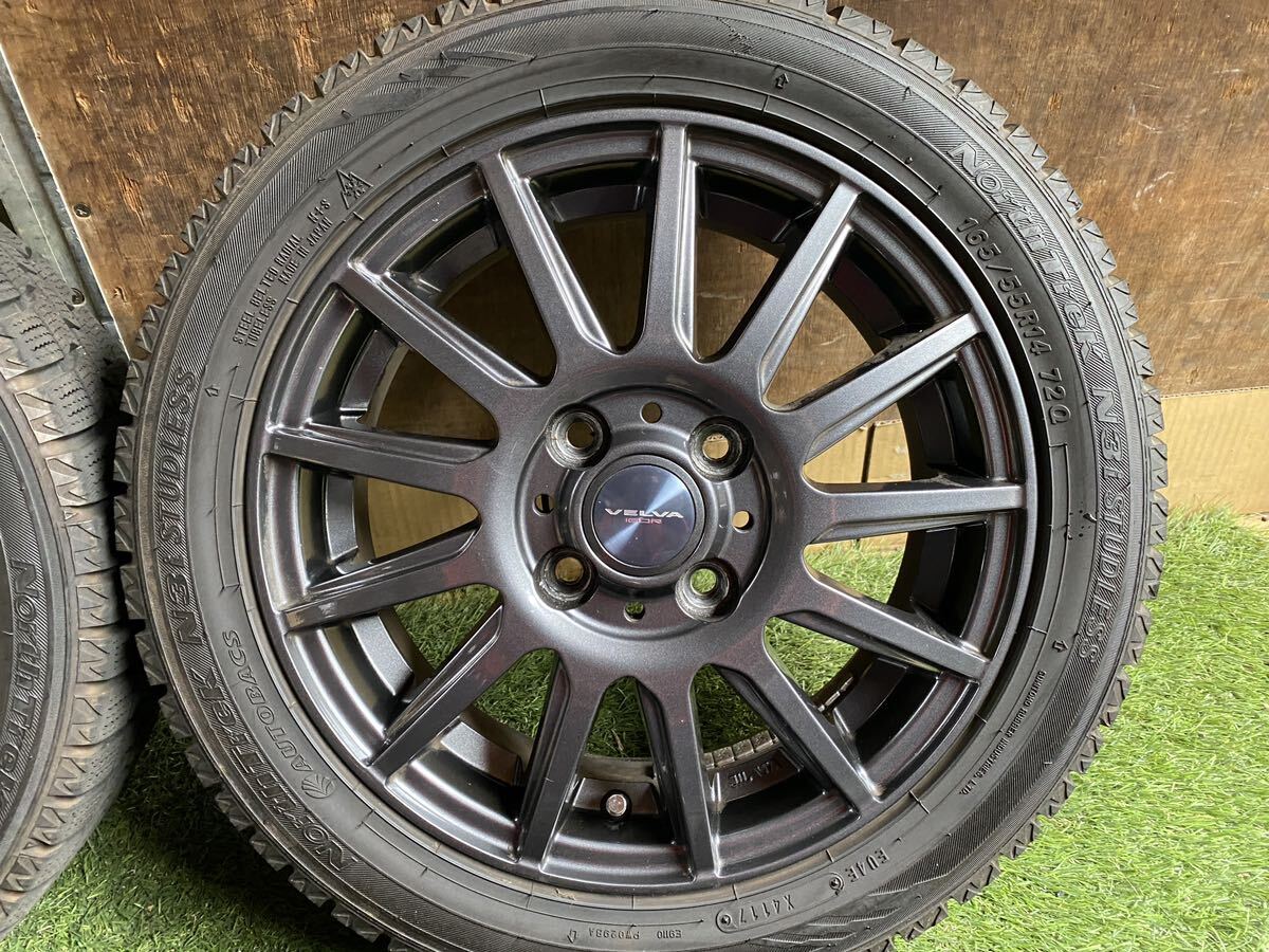 美品　165/55R14 72Q NorthTrek N3i スタッドレス バリ山4本セット　14x4.5J ET45 PCD 4Hx100 軽自動車等_画像3