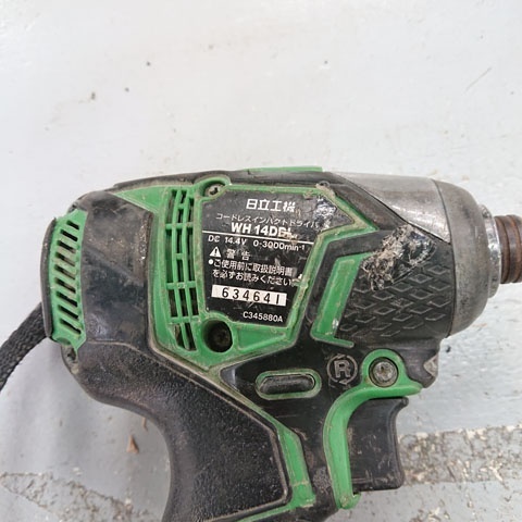 【中古現状品】日立工機 Hitachi WH14DDL 14.4V コードレスインパクトドライバ BSL1460付の画像3