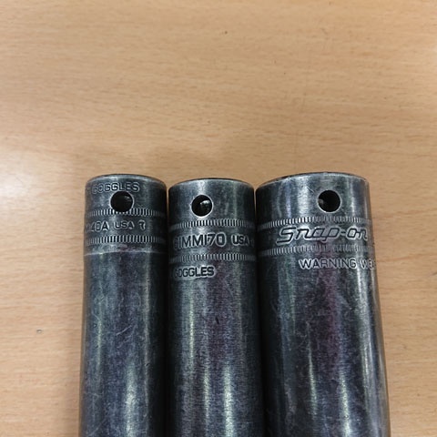 【中古現状品】Snap-on　スナップオン　3/8　SIMFM【10，14，17，19】　1/2　SIMM【14，17，21】　インパクトソケット　計7セット_画像6