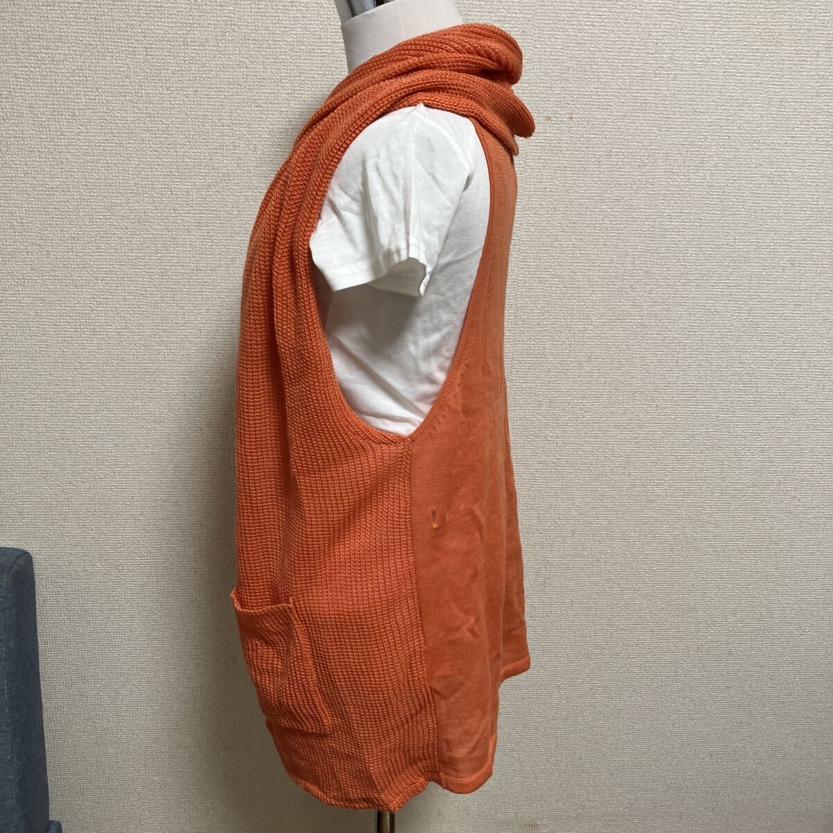  new goods MAYSON GREY Mayson Grey set knitted the best cardigan T-shirt orange size 2linen. shortage equipped 
