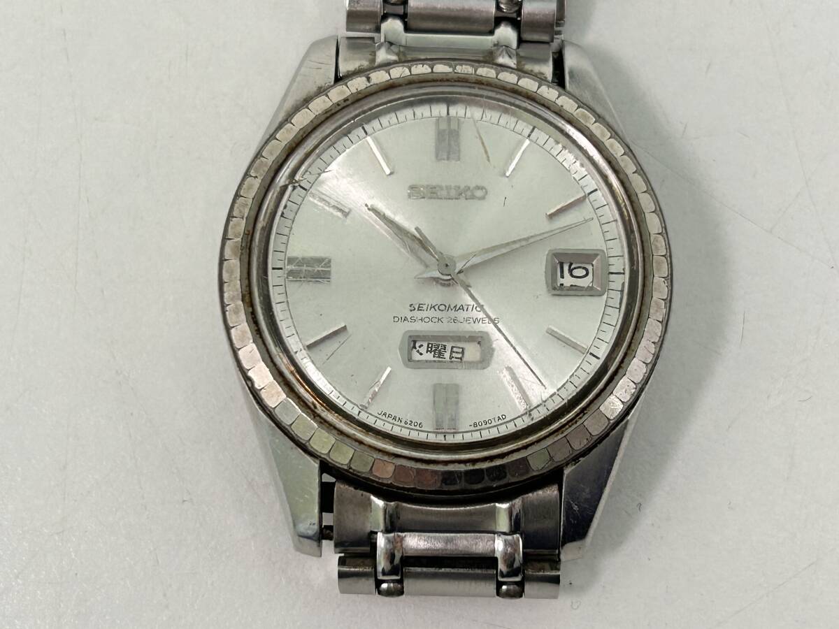 H0604-43 1822【1円スタート】腕時計　セイコー　SEIKO　マチック　MATIC　6206-8100　26石　デイデイト　自動巻き　メンズ_画像2