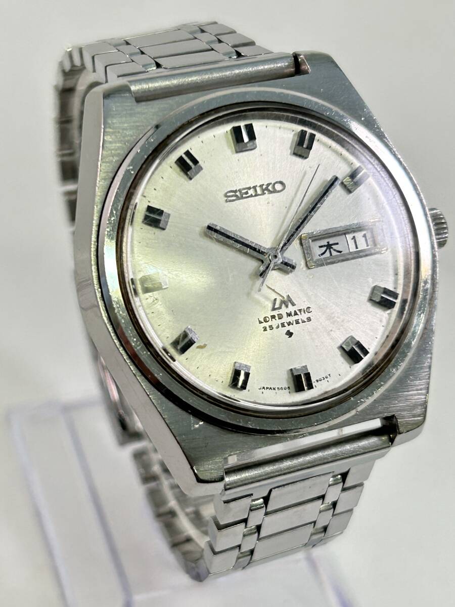 S0604-545 1824【1円スタート】腕時計　セイコー　SEIKO　LM　ロードマチック　5606-9020　25石　デイデイト　自動巻き　メンズ_画像4