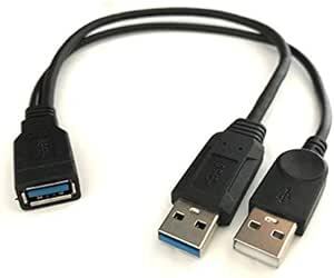 Access USB3.0 データ転送+充電を使い分けられる二股(Y字) USBケーブル + マイクロファイバークロ_画像1