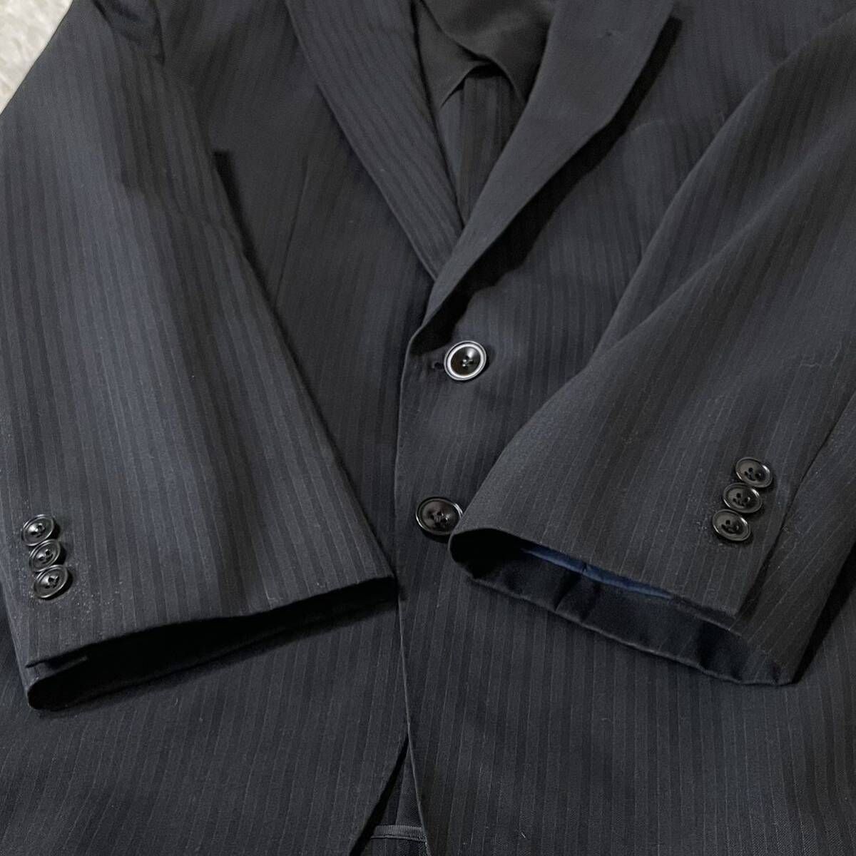 [希少/L] SUIT SELECT スーツセレクト セットアップスーツ ストライプ ブラック L _画像6