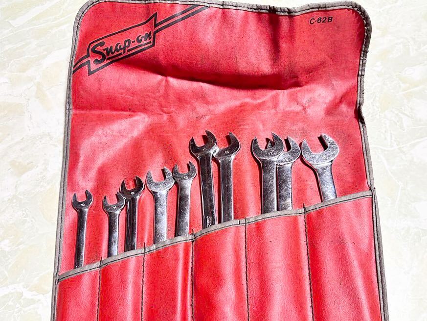 Snap-on スナップオン 旧ロゴ コンビネーション レンチ 10本セット ミリ サイズ OEXM 収納ケース付き