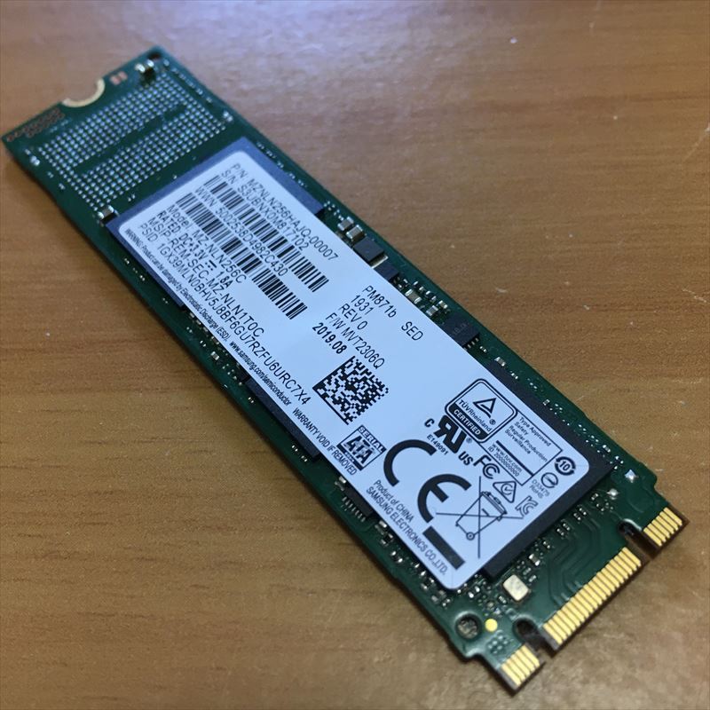 6)Samsung M.2 SATA SSD 256GB MZ-NLN256C MGF 2280 使用時間 6451時間_画像1