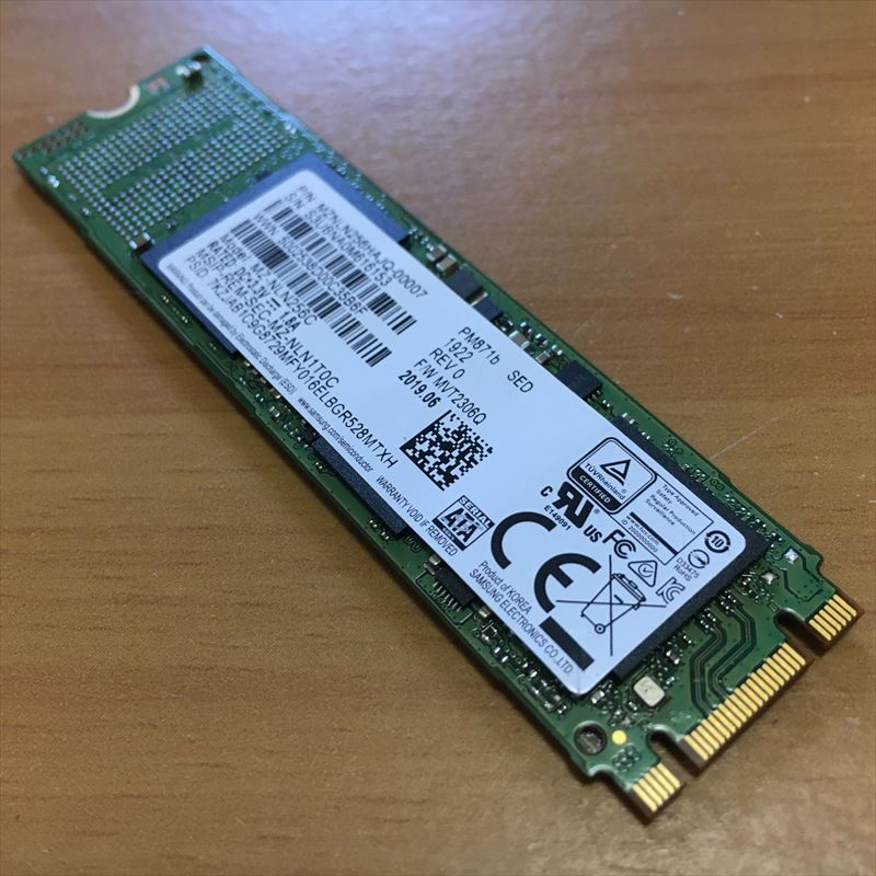 7)Samsung M.2 SATA SSD 256GB MZ-NLN256C MGF 2280 使用時間 4747時間_画像1