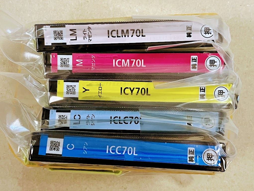 IC6CL70L 増量70L 6色セット さくらんぼ 期限:24年8月~2月 送料 230円 EPSON 純正インク(ICBK70L,ICY70L,ICM70L,ICC70L,ICLC70L,ICLM70L)_画像4