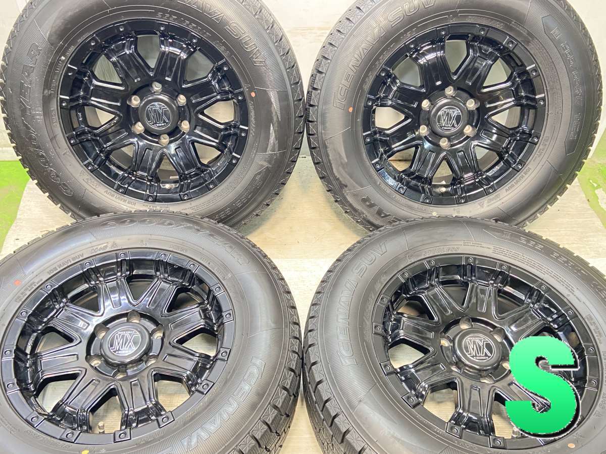 中古タイヤ スタッドレスタイヤ ホイールセット 4本セット 265/65R17 　 ロックケリー 17x7.5 25 139.7-6穴 グッドイヤー アイスナビ SUV_画像1