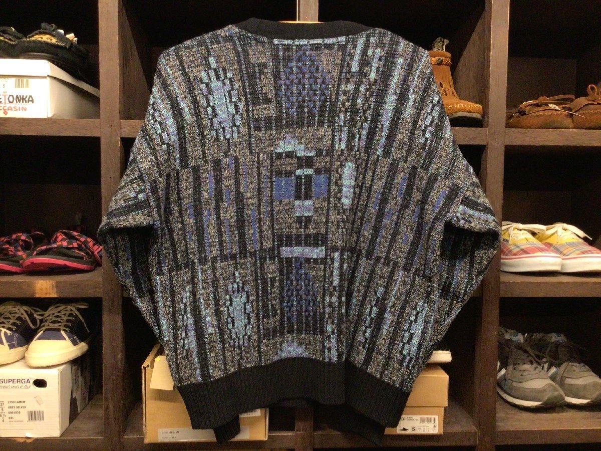 80’S 90’S METHOD KNIT SWEATER SIZE L メソッド ニット セーター 総柄 ブラジル製 ビンテージ_画像2