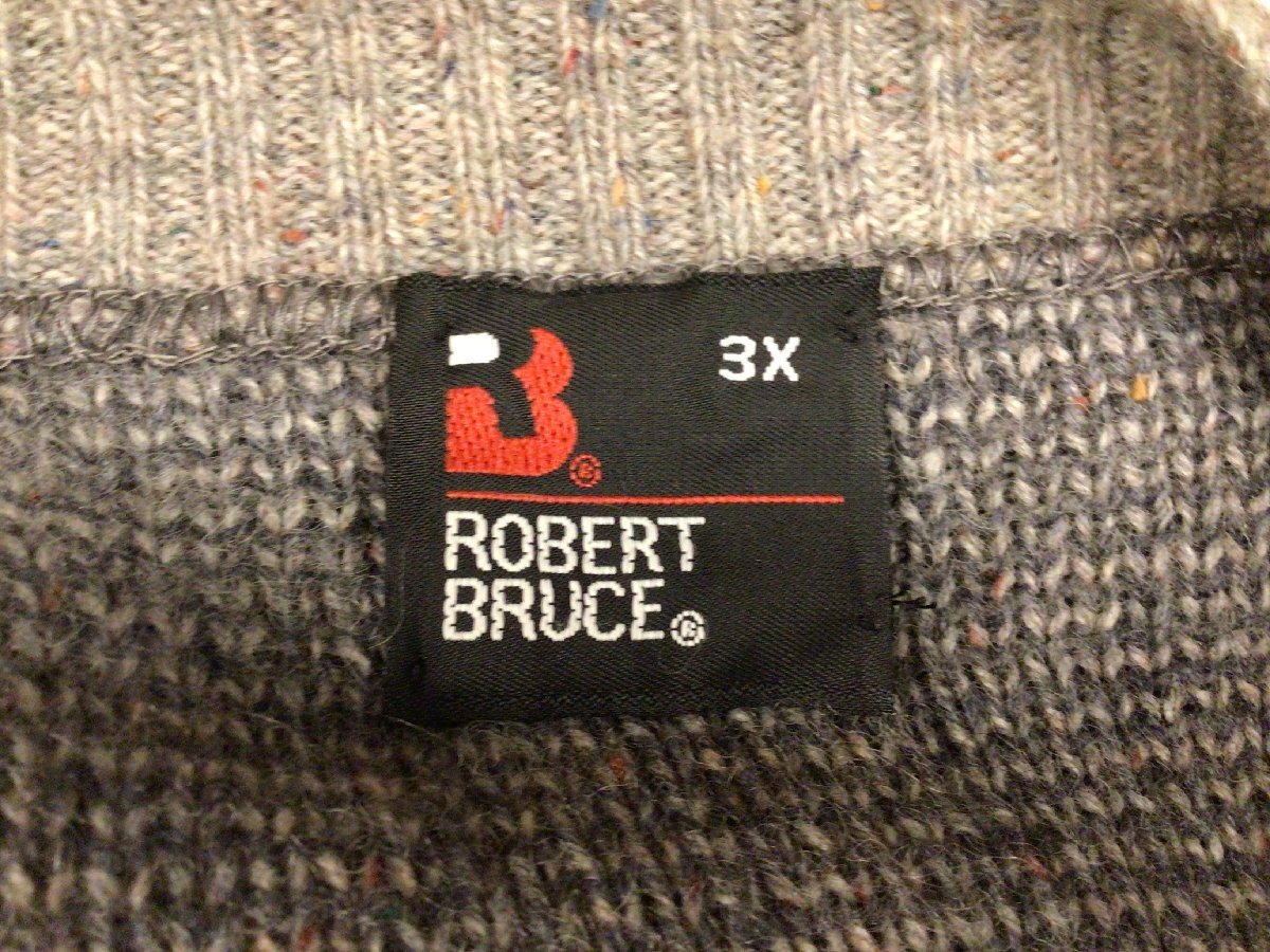 90’S ビックサイズ MADE IN USA ROBERT BRUCE KNIT CARDIGAN SIZE 3X アメリカ製 ロバート ブルース ニット カーディガン ネップカラー_画像3