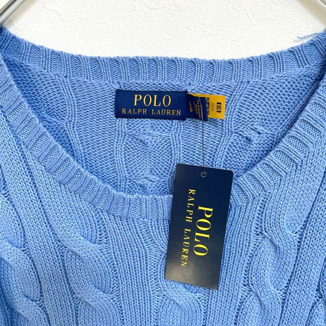 タグ付き　ポロラルフローレン　ケーブル編み　ポニー刺繍　長袖　ニットセーター　メンズ　Ｌサイズ　POLO RALPH LAUREN_画像5