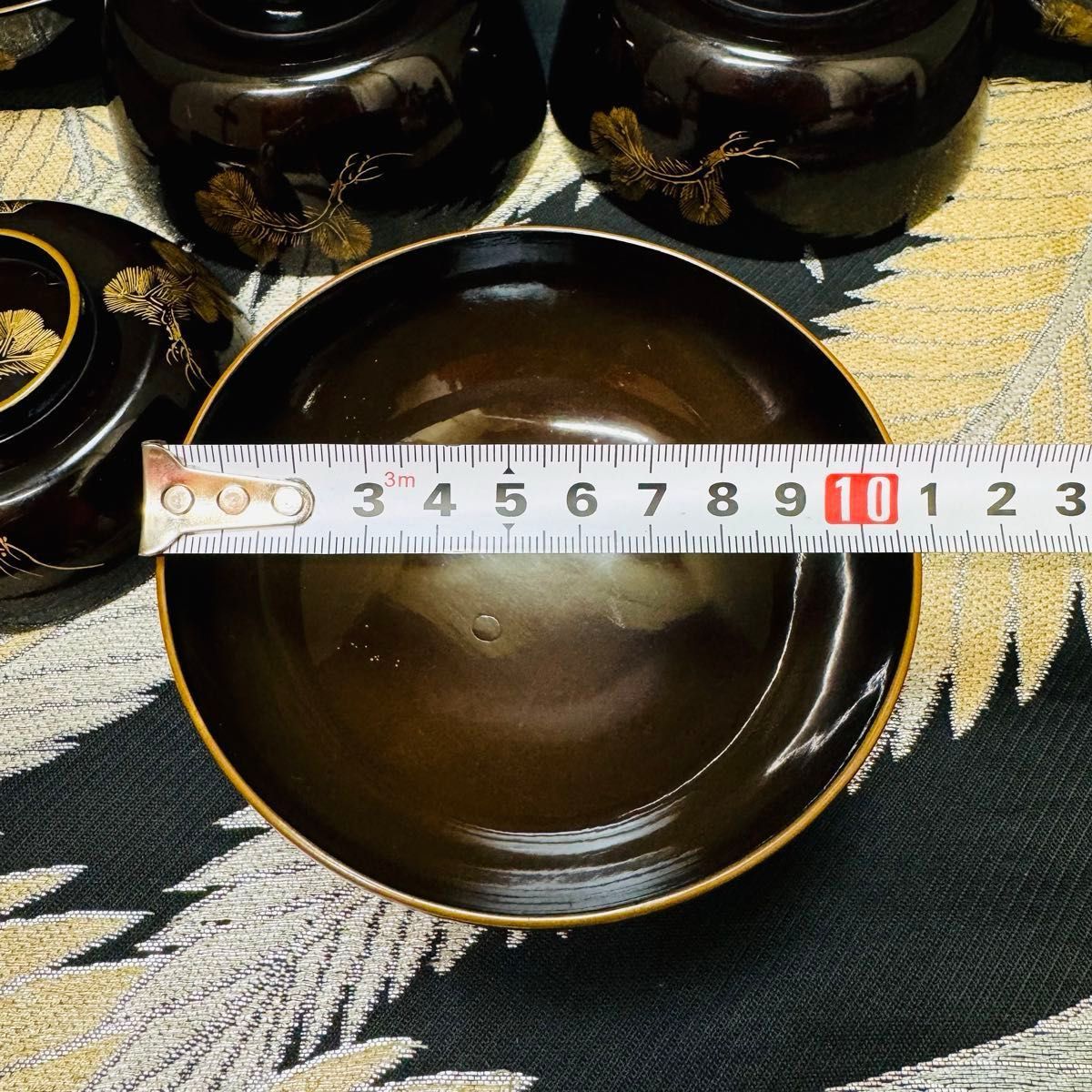 漆器 輪島塗 沈金松鶴 金蒔絵 木製 蓋付椀 お煮物椀 吸物椀 5客 漆器 輪島塗 沈金松鶴 金蒔絵 木製 蓋付椀 お煮物椀 吸物椀 5客