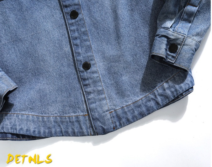 ジージャン◇新入荷 メンズ デニムジャケット 折り襟 長袖 ゆったり グラデーション 紳士 トップス サイズ選択可能 青/XLサイズ_画像9