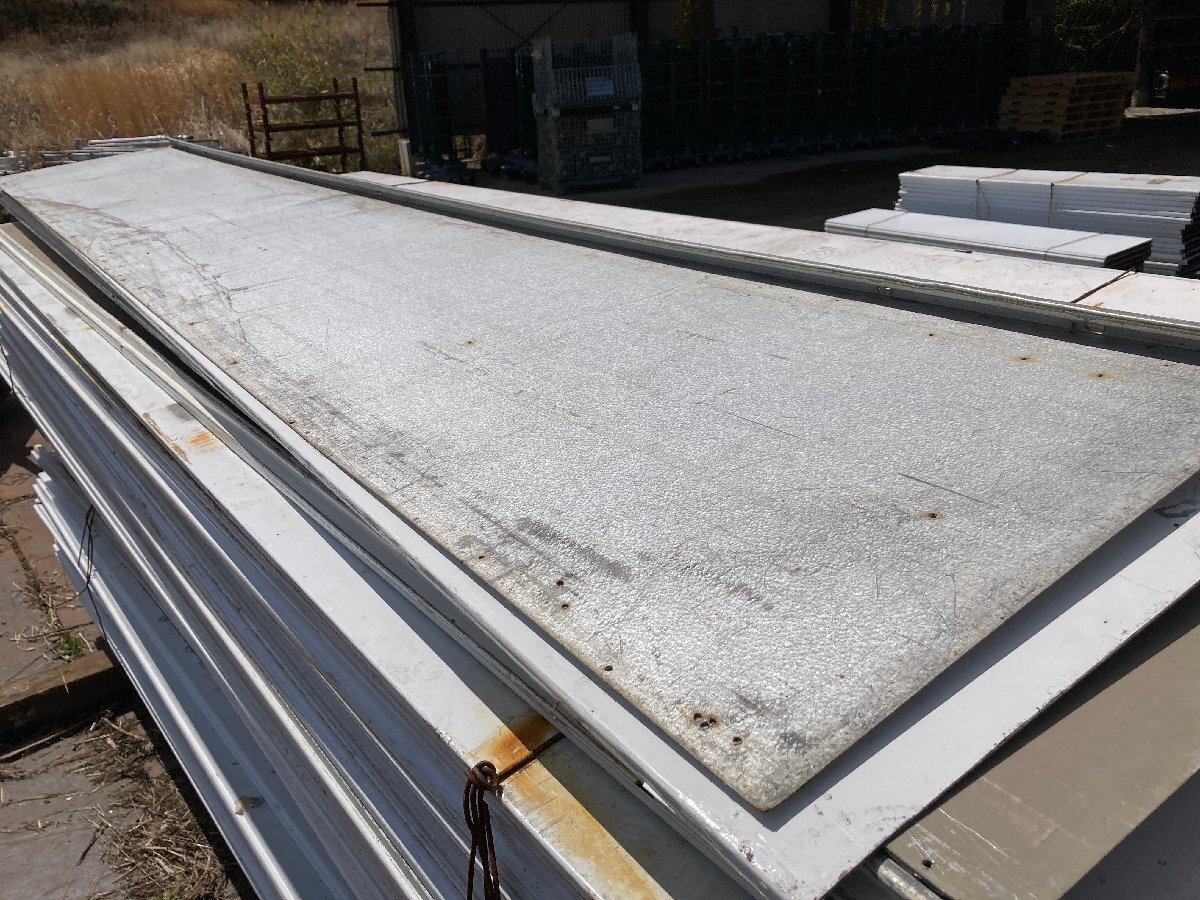 [ Hyogo prefecture departure ] Flat panel all-purpose board thickness 1.2×500×3000mm 39 sheets 3m 300cm construction work for fence eyes ... temporary temporary .. safety steel sheet iron plate roof wall 
