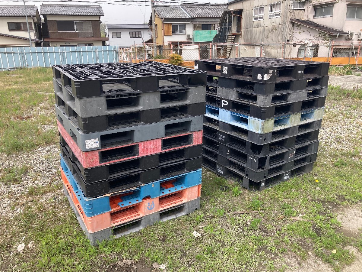 【兵庫県発】 プラパレ 1100×1100 20枚セット プラスチック パレット 樹脂 リフト 中古 物流の画像1