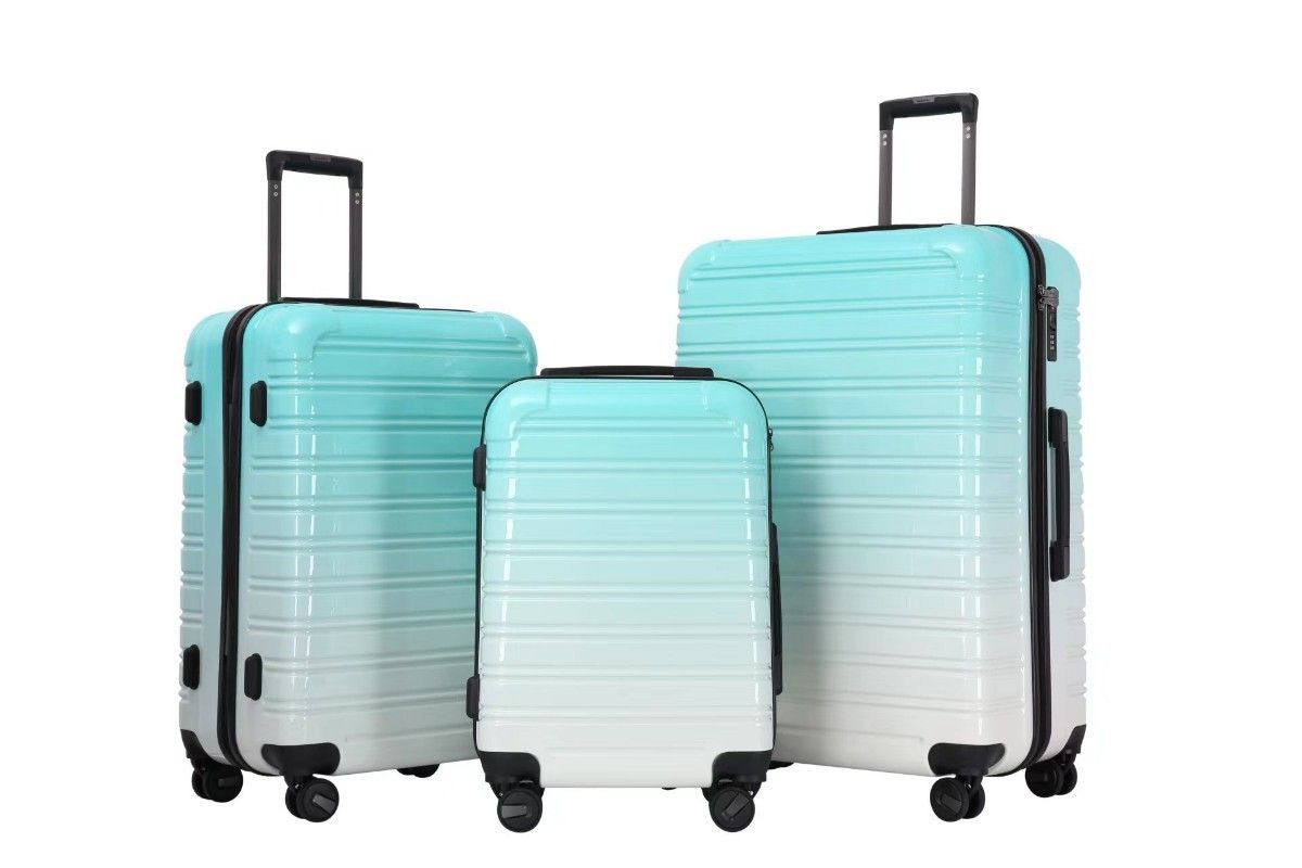 キャリーケース 水色 グラデーション Mサイズ 可愛い 軽量 ミント ハード スーツケース