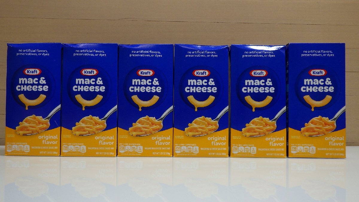 K737-170779 賞味期限2024/5/19 KRAFT クラフト macaroni&cheese チーズソース付 マカロニ 206g×6パックの画像1