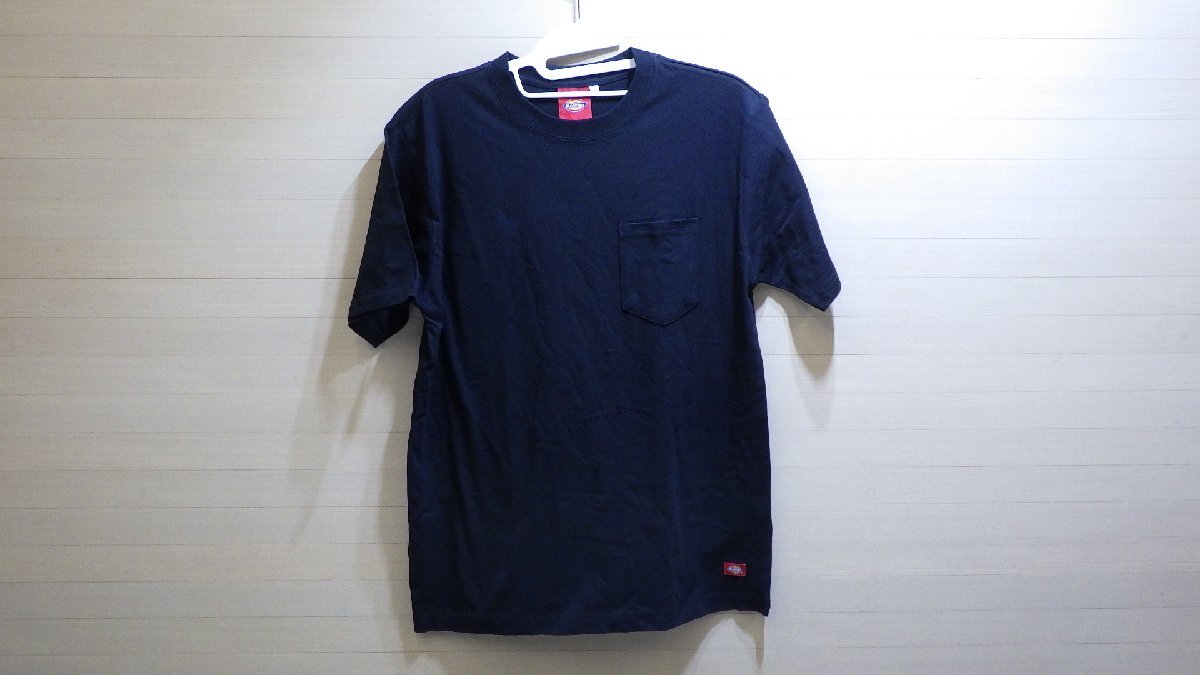 F43-22288 Dickies デッキーズ 半袖 ポケット Tシャツ ブラック US/L JP/XL 綿 100% 無地_画像1