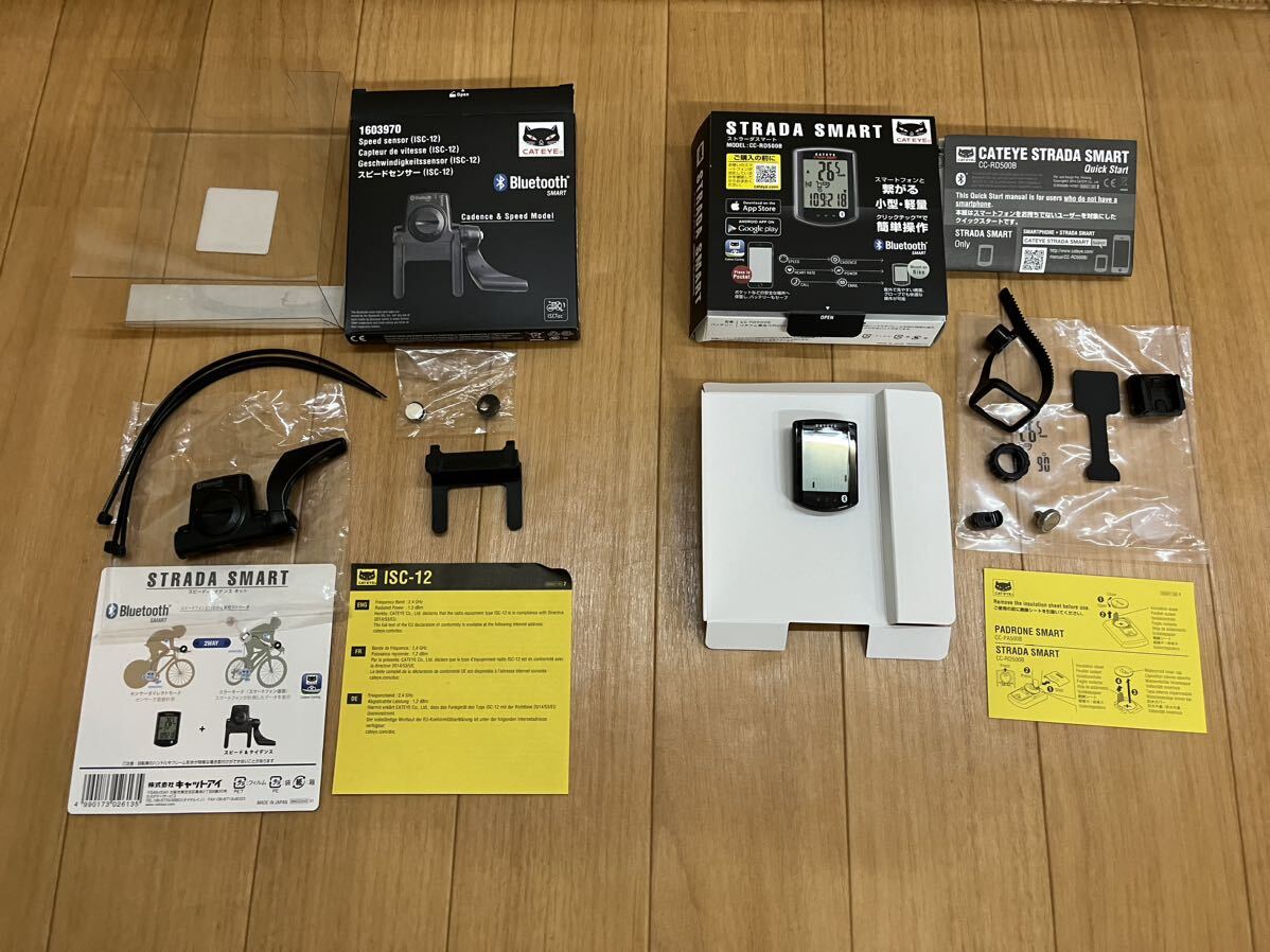 美品　CATEYE　キャットアイ Strada Smart CC-RD500B　ストラーダスマート　1603970 ISC-12サイクルコンピューター_画像1