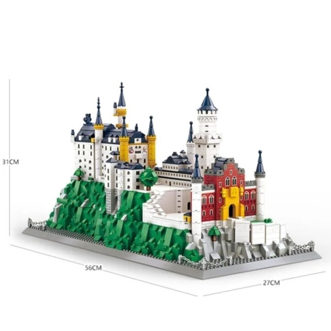 ☆最安値☆ レゴ 互換 ノイシュヴァンシュタイン城 ドイツ 1969ピース アーキテクチャー ジオラマ 世界遺産 建物 模型 置物 LEGO規格_画像1