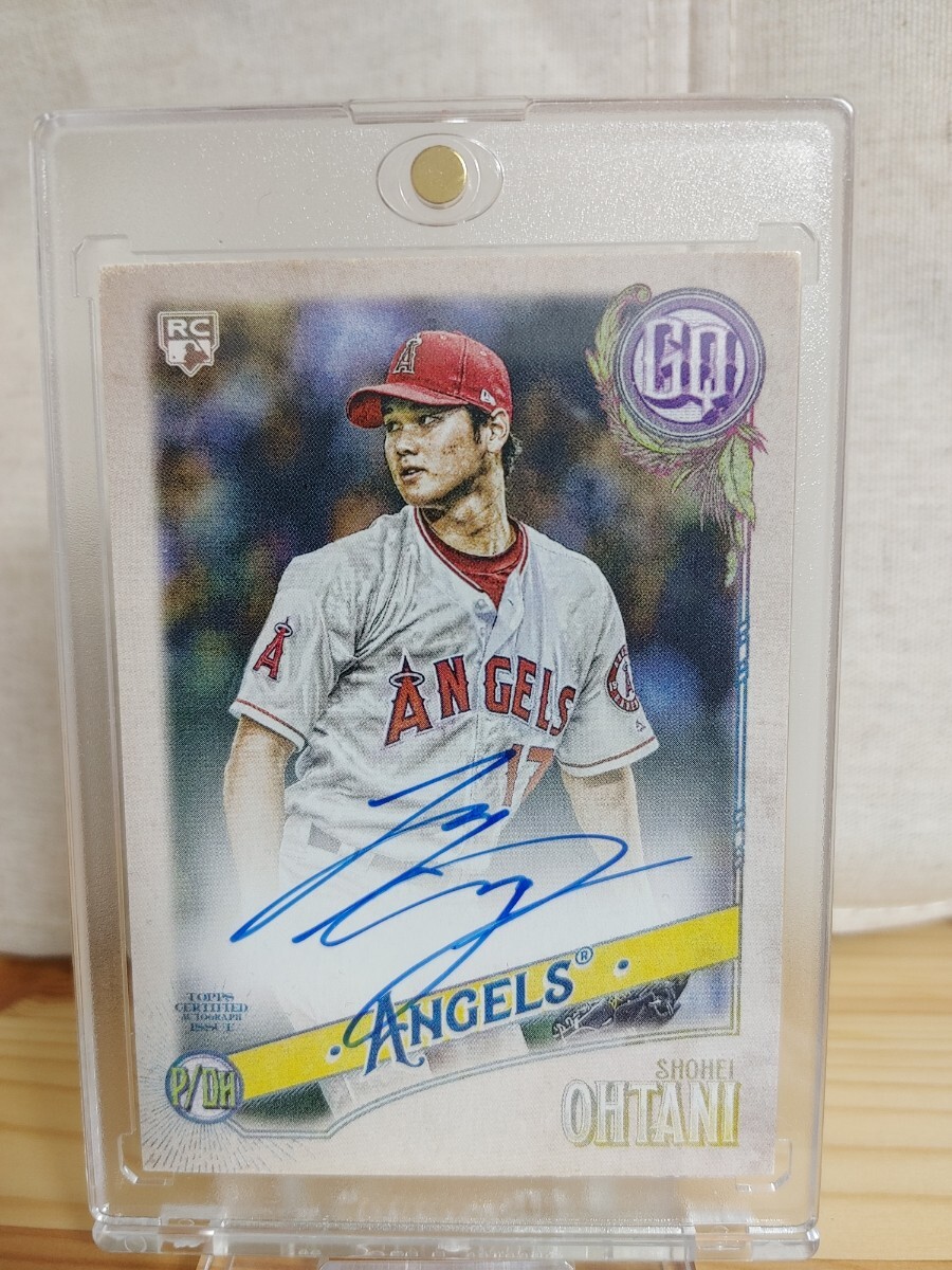 直筆サインカード 2018 大谷翔平 ルーキーカード topps auto rookie RC オンカードオートの画像1