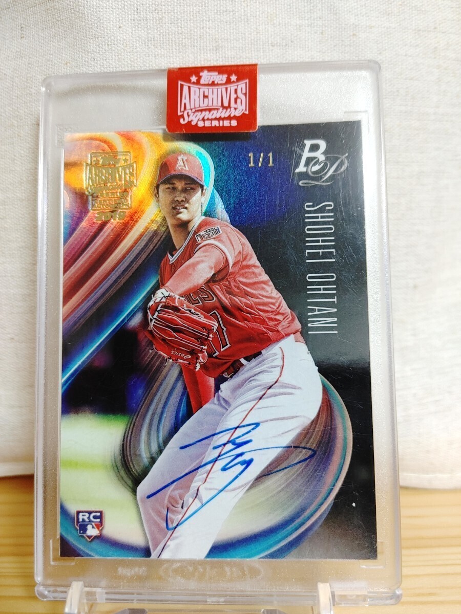 【1/1】 大谷翔平 ルーキー 直筆サインカード topps archives auto 1of1 世界1枚限定 RC rookie エンゼルス MLB WBC ドジャース 2018 の画像2