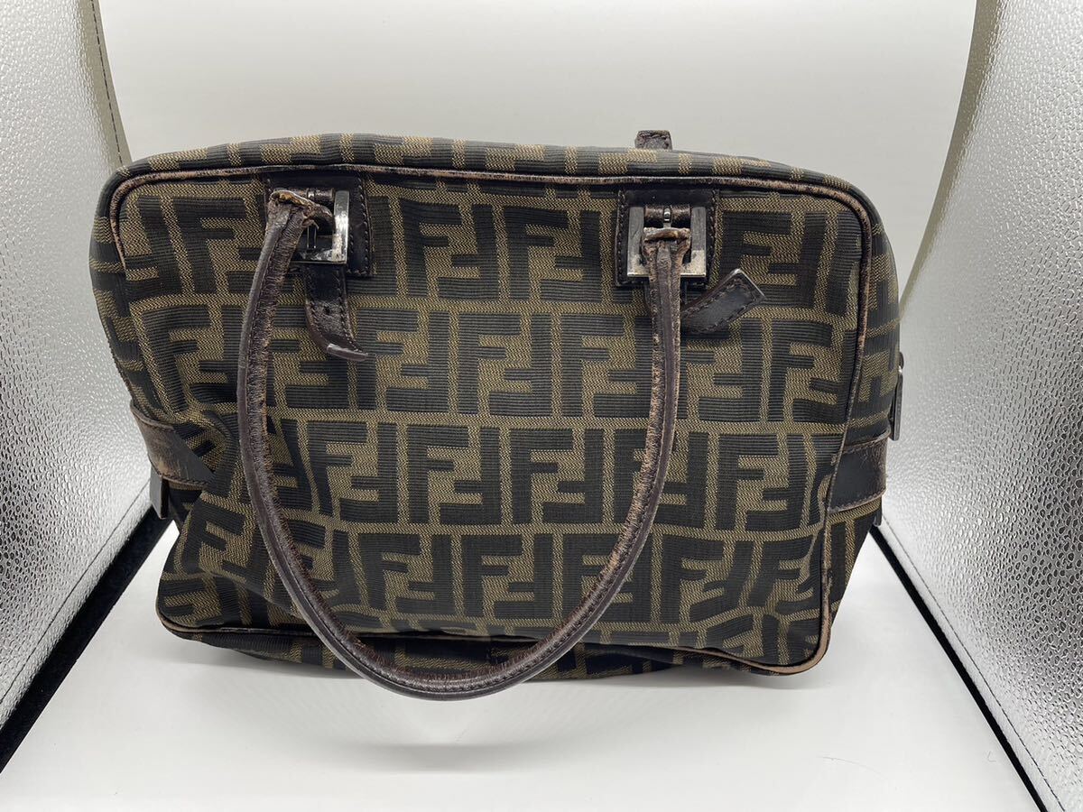 Y189 1円〜 FENDI フェンディ ハンドバッグ ズッカ FF ズッカ柄 の画像2