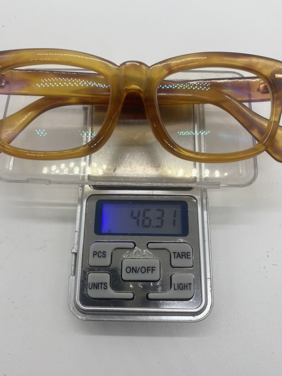 K1025 1円〜 べっ甲 鼈甲 メガネ 眼鏡 K18 18金 金具使用 GOLD 46.31 総重量 上質 美品 べっこうの画像8