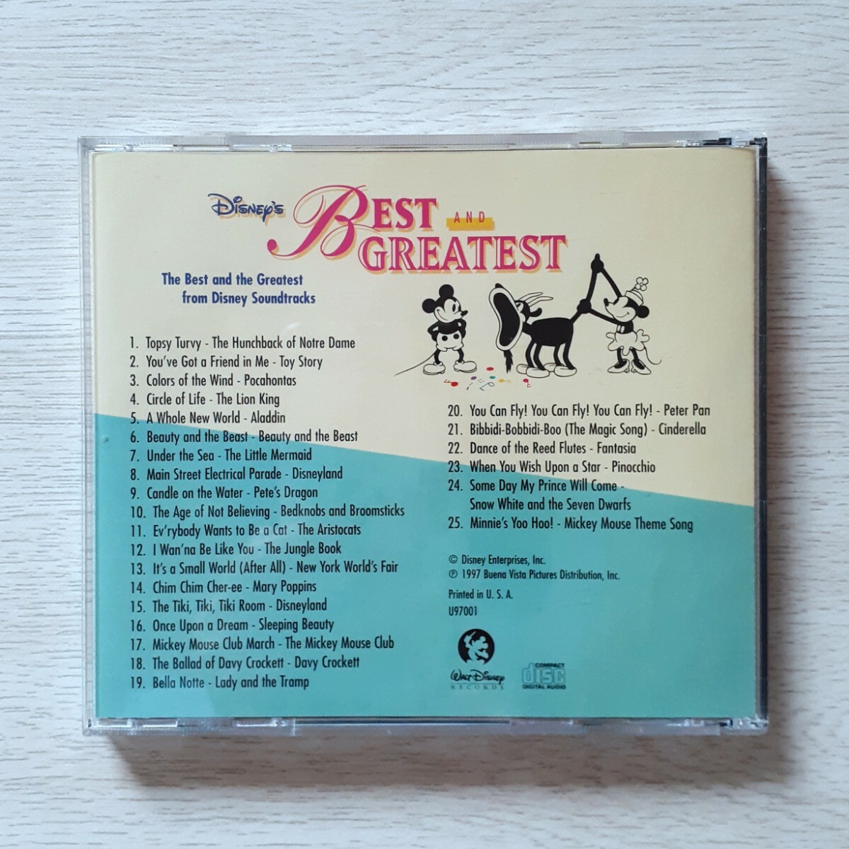 ディズニー ベスト＆グレイテスト CD Disneys The Best and the Greatest from Disney Soundtracks_画像2