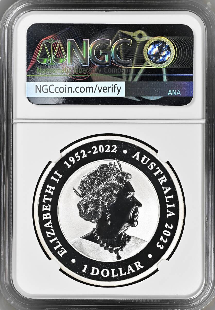 ★★ 最高鑑定 オーストラリア 2023-P 白鳥(Swan) 1＄ 1oz.9999銀貨 NGC MS70 First Release ★★_画像2