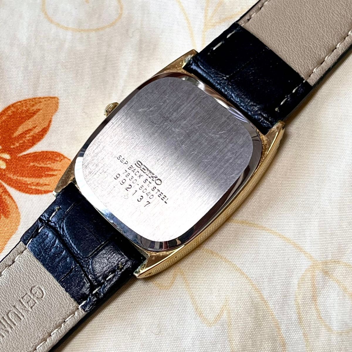 ヴィンテージ 品のあるSEIKO 7830-5040 メンズ腕時計 電池交換済 ヴィンテージ 品のあるSEIKO 7830-5040 メンズ腕時計 電池交換済