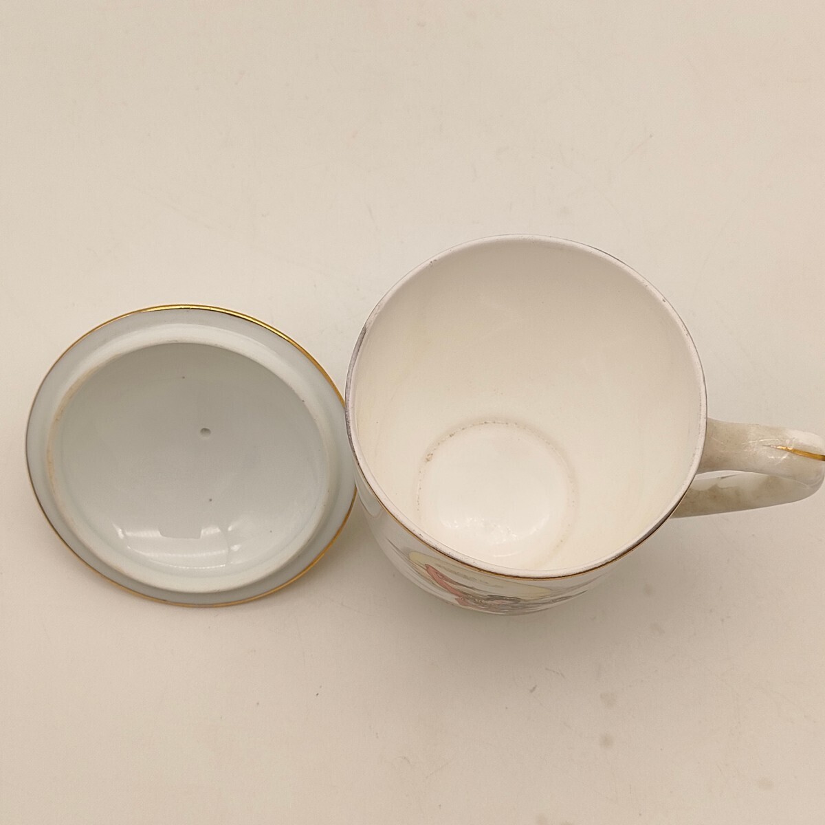 茶道具 コップ 中国 景徳鎮 ２点 (蓋の取手、直し有り)の画像5